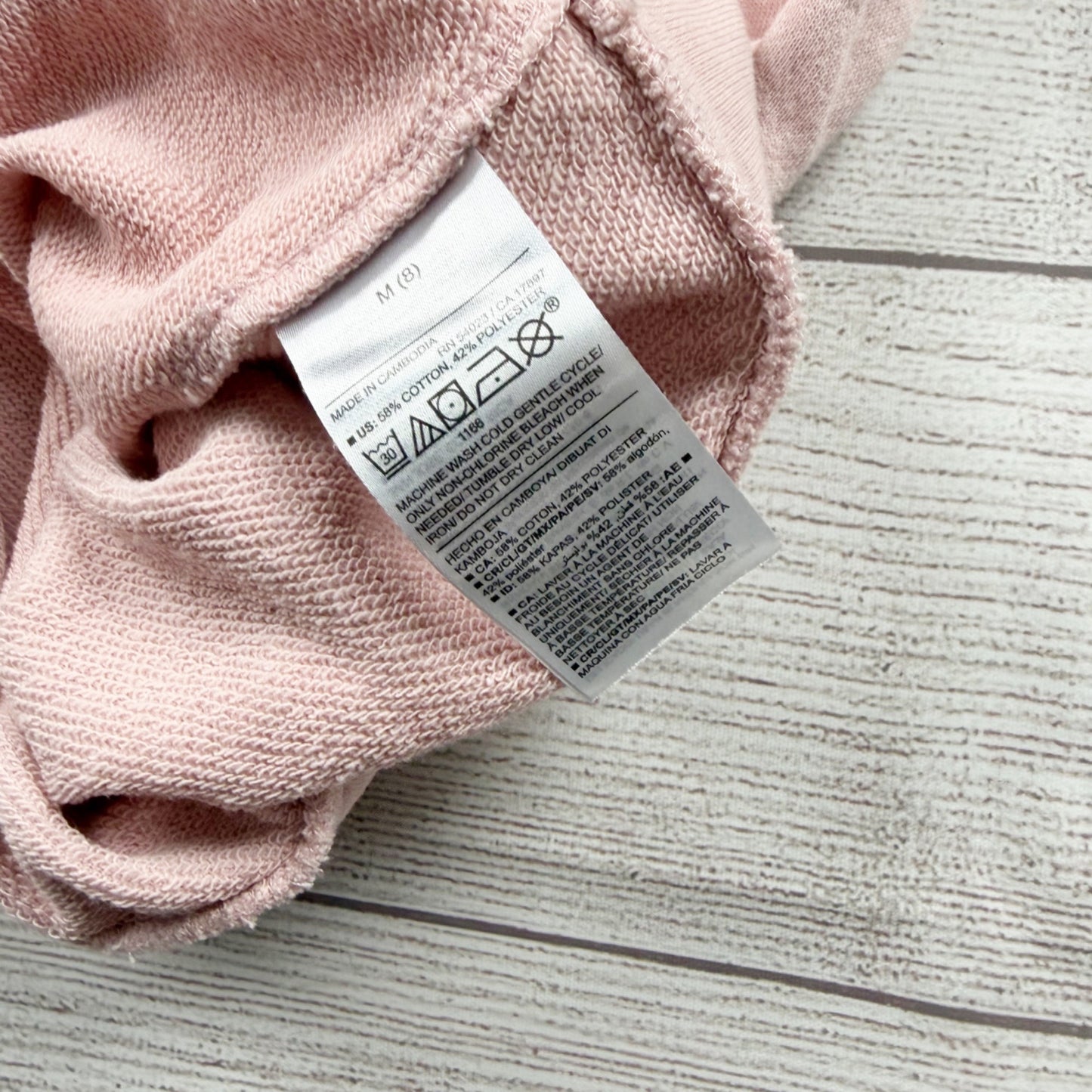 Old Navy Girls Pink Hoodie Sweatshirt “Radiate Good Vibes” Graphic M (8)