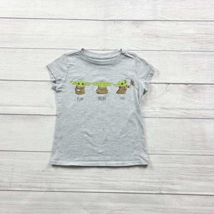 Star Wars Mad Engine Girls Baby Yoda Graphic T-Shirt Play Relax Fun XS 4-5