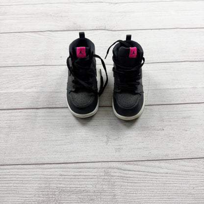 Nike Air Jordan 1 Mid Black Pink Athletic Shoes Youth Toddler 7