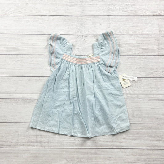 Tucker + Tate Girls Light Blue Flutter Sleeve Cotton Top NWT 7
