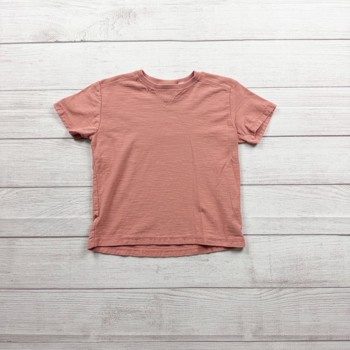 Zara Kids Dusty Salmon Pink Short Sleeve Cotton TShirt 4-5