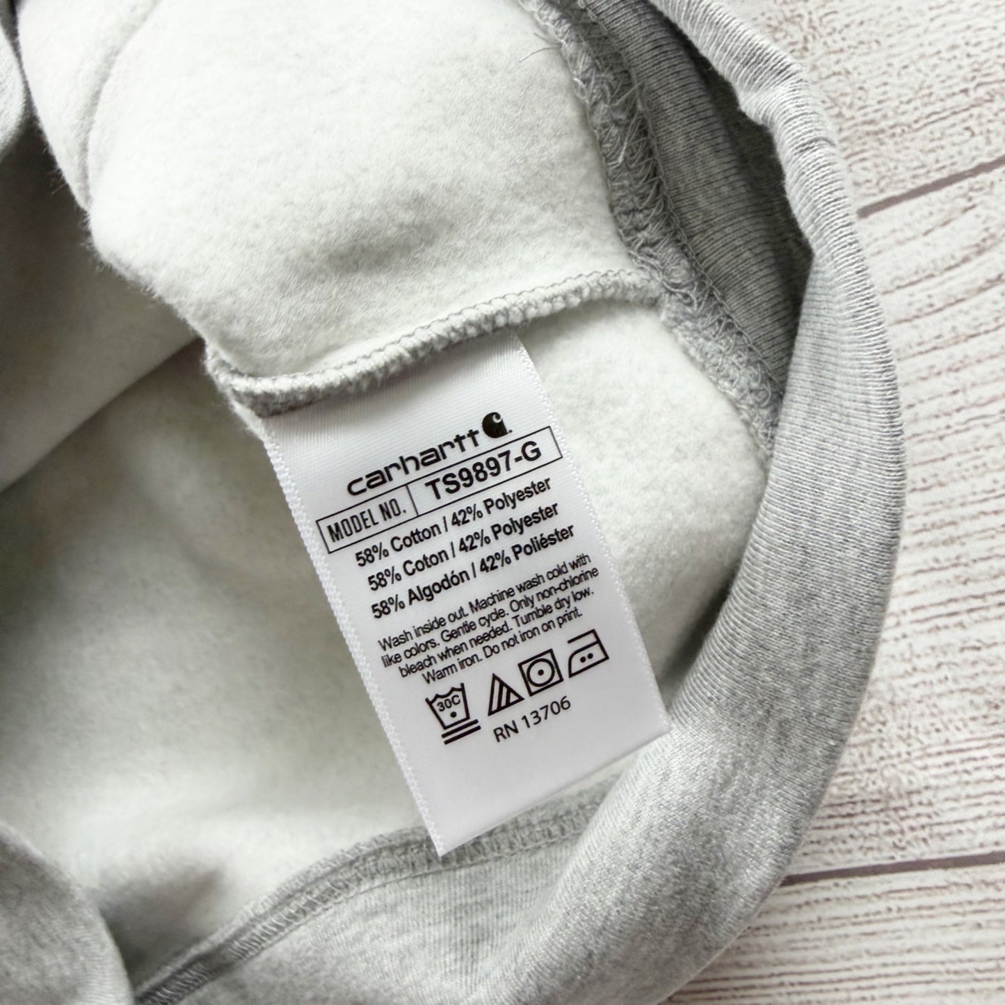 Carhartt Kids Hoodie Gray Fleece Pullover Sweatshirt with Logo NWT XS 7