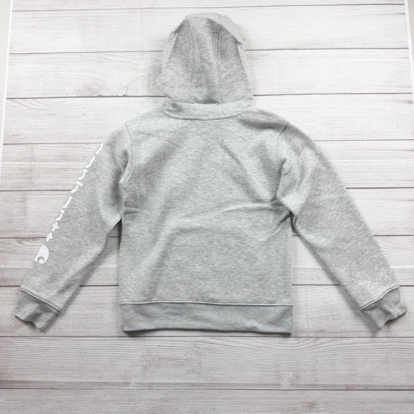 Carhartt Kids Hoodie Gray Fleece Pullover Sweatshirt with Logo NWT XS 7