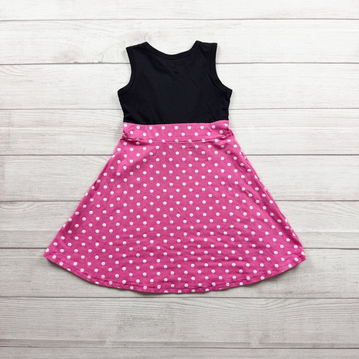 Presley Couture Pink Polka Dot Dress Sleeveless Black Top Bow Girls 4T 5T