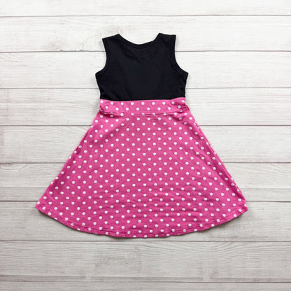 Presley Couture Pink Polka Dot Dress Sleeveless Black Top Bow Girls 4T 5T