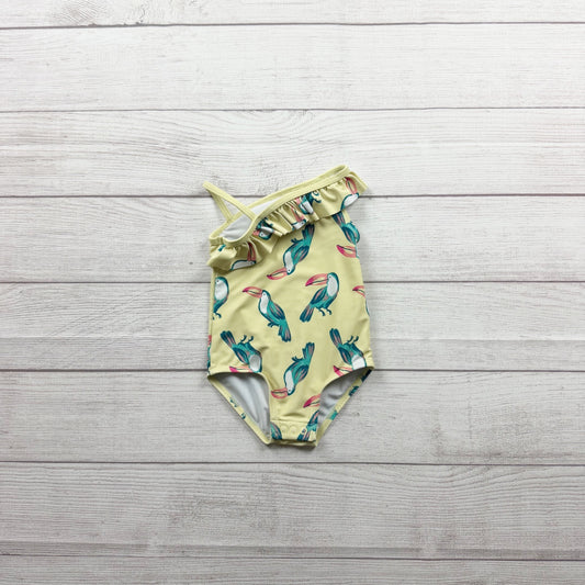 Carter's Child Of Mine Infant Swimsuit Toucan Print Ruffle Shoulder 9-12 Months