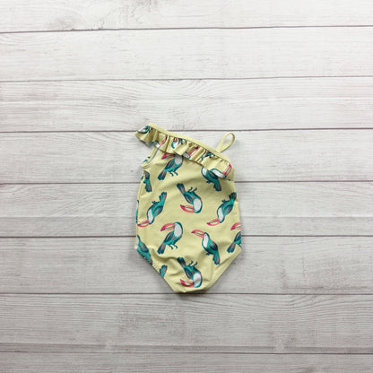 Carter's Child Of Mine Infant Swimsuit Toucan Print Ruffle Shoulder 9-12 Months