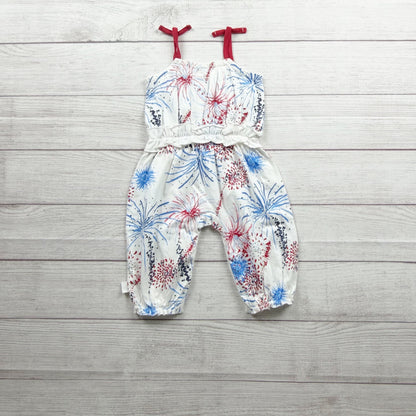 Burts Bees Baby Girls Fireworks Print Organic Cotton Romper 3–6 Months