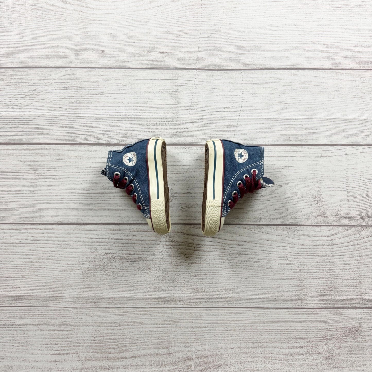 Converse All Star Superman High Top Denim Toddler Sneakers Blue Vintage Style 3