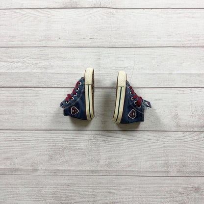 Converse All Star Superman High Top Denim Toddler Sneakers Blue Vintage Style 3