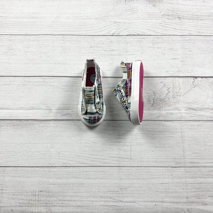 Blowfish Malibu Kids Plaid Canvas Slip On Sneakers Distressed Look 7