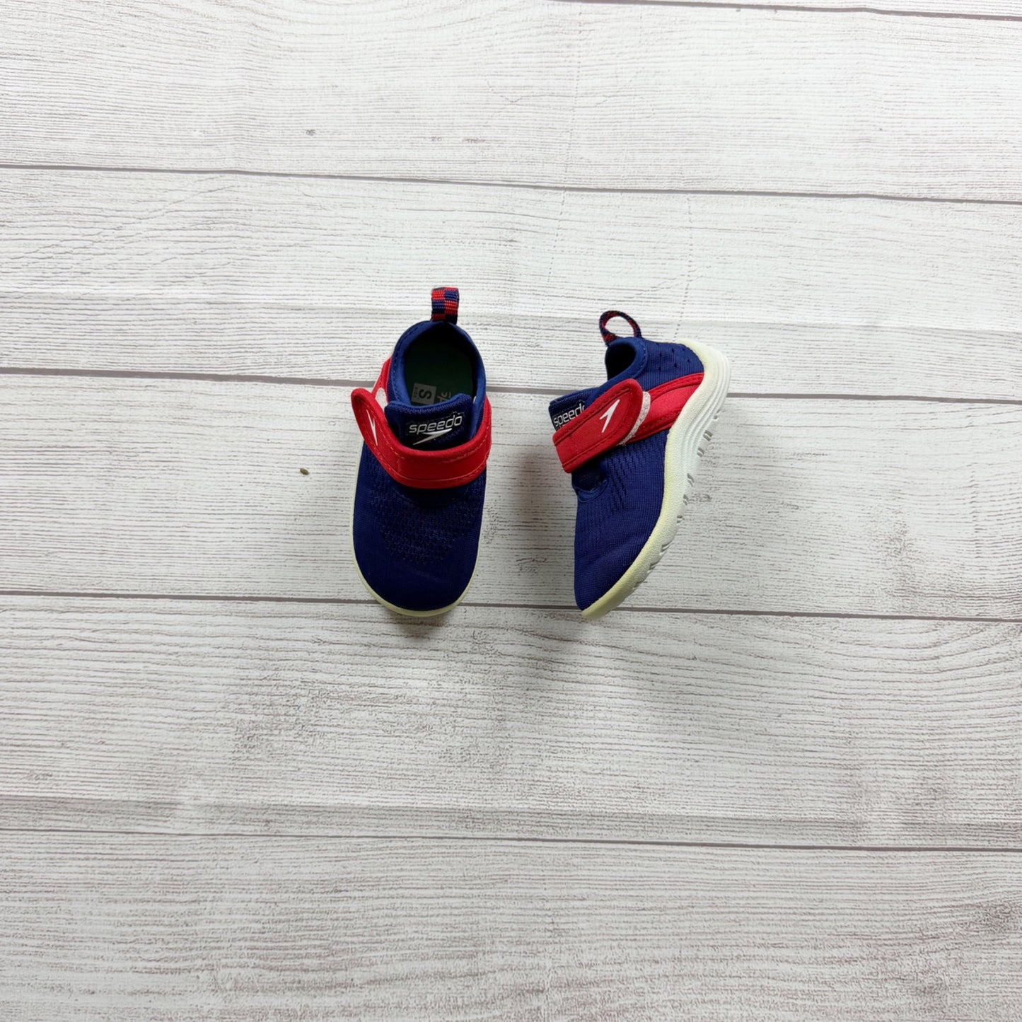 Speedo Kids Original Surfwalk Water Shoes Red Blue Slip On Small 5-6