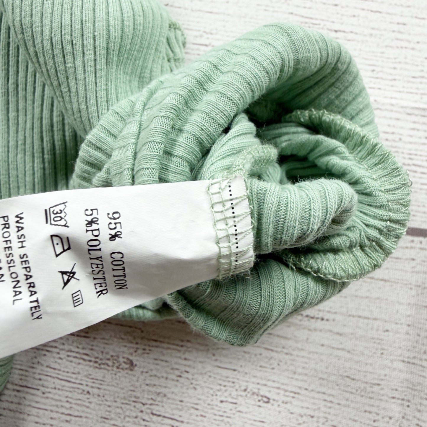 Mamas Lucky Charm Ruffled Baby Ribbed Romper Green Long Sleeve 0-3 Months