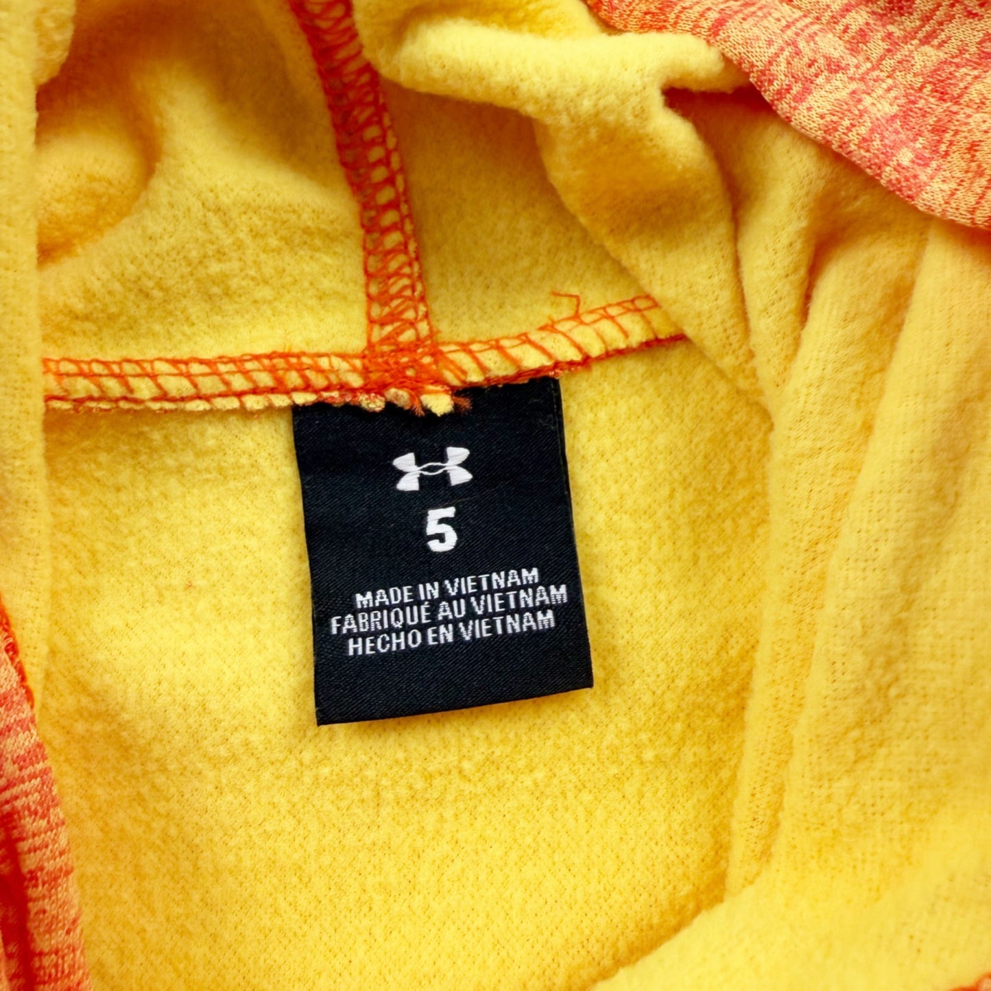 Under Armour Boys Squad Orange Heather Hoodie Pullover NWT Size 5