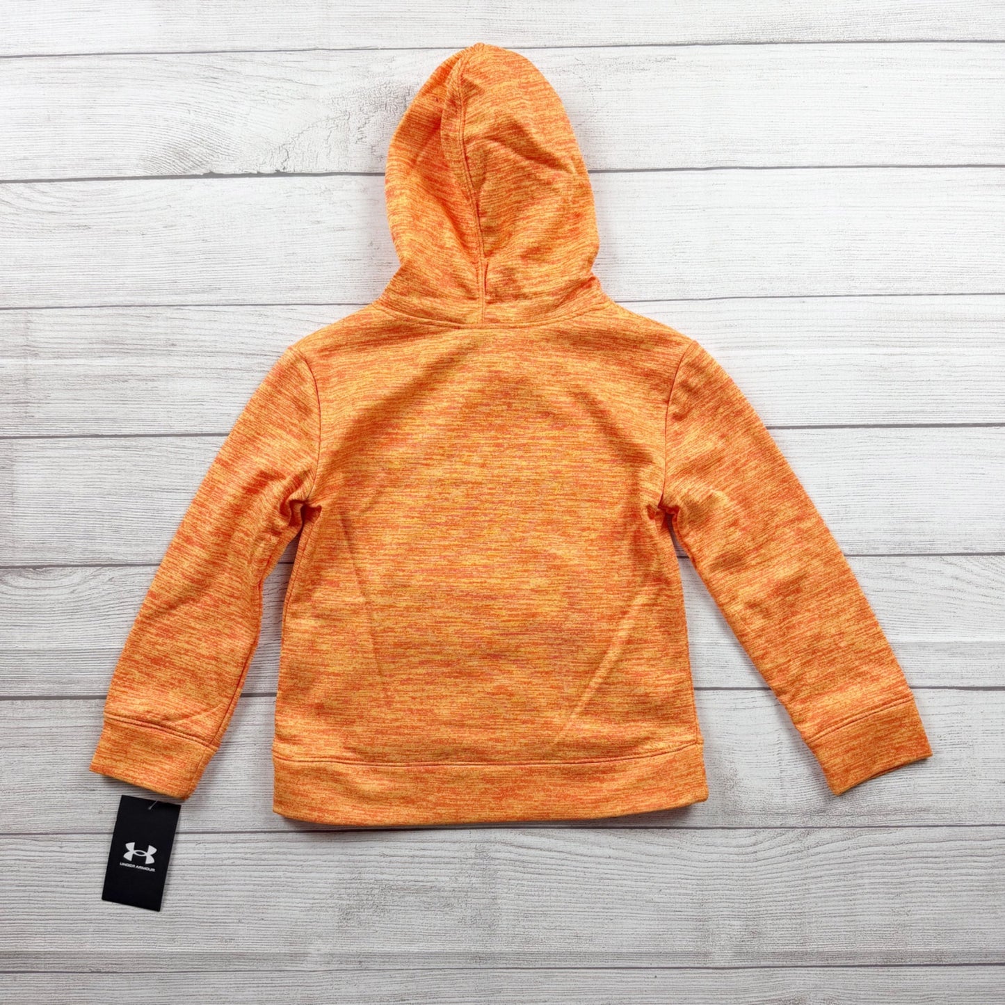 Under Armour Boys Squad Orange Heather Hoodie Pullover NWT Size 5