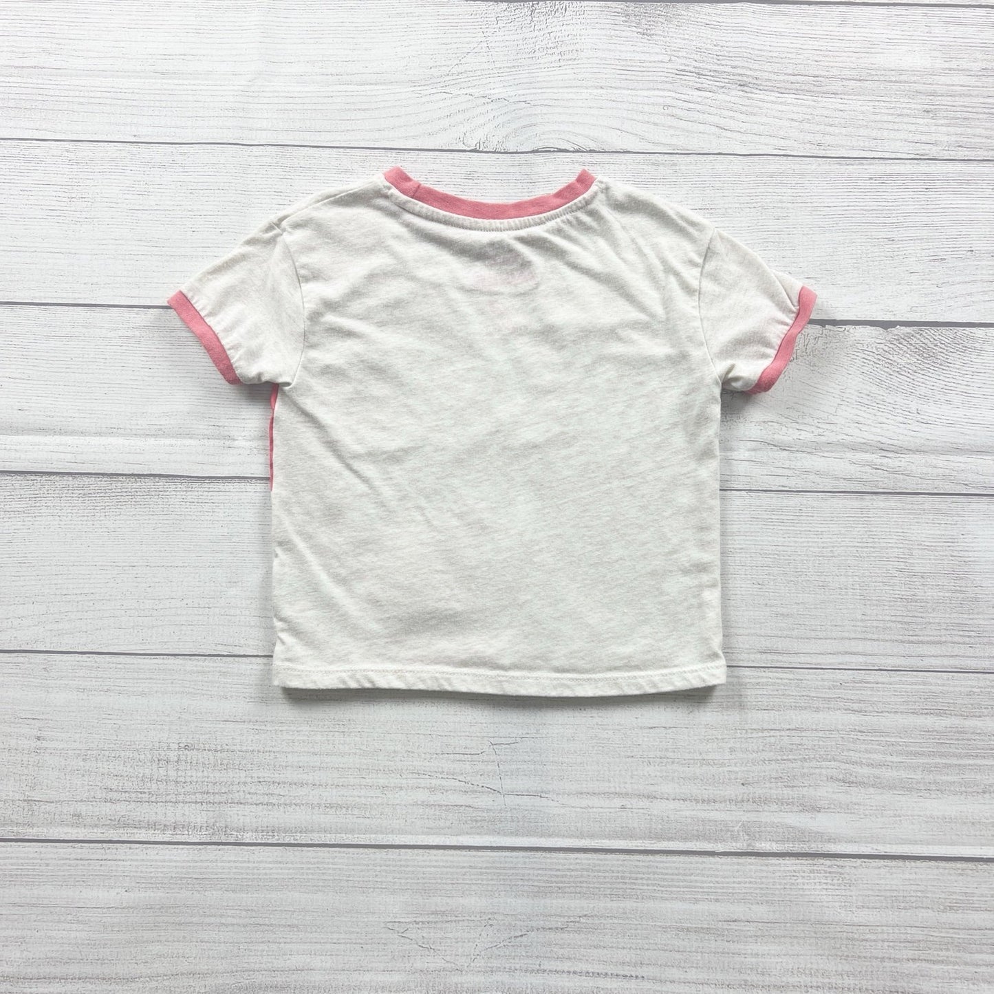 Disney Minnie Mouse Toddler T-Shirt Ringer Tee “Be Happy” Graphic 3T