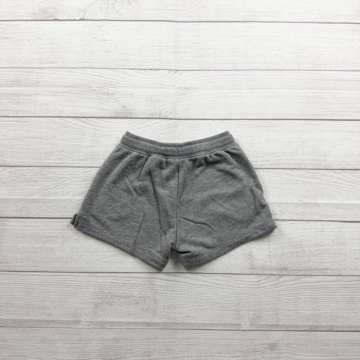 Nike Girls Gray Athletic Shorts Pink Logo Lightweight Cotton Blend Comfort 6X