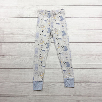Kiki + Lulu Kids Blue Pajama Set Winter Bear Print Snug Fit Bamboo Viscose 5-6