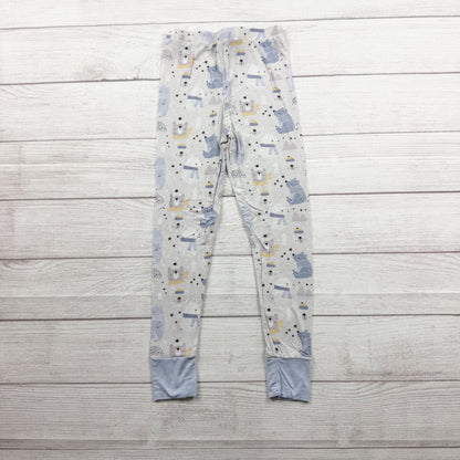 Kiki + Lulu Kids Blue Pajama Set Winter Bear Print Snug Fit Bamboo Viscose 5-6