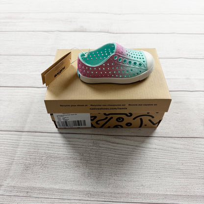 Native Shoes Jefferson Bling Kids Hollywood Hydrangea Slip-On Sneakers NWT 4