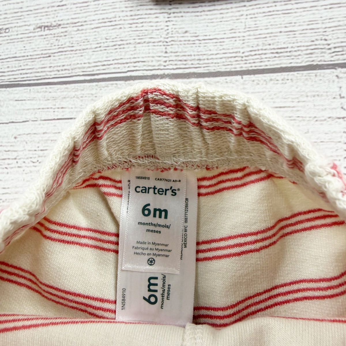 Carter's 3 Piece Sleeveless Bodysuit Tank Top Striped Shorts Set NWT 3-6 Months