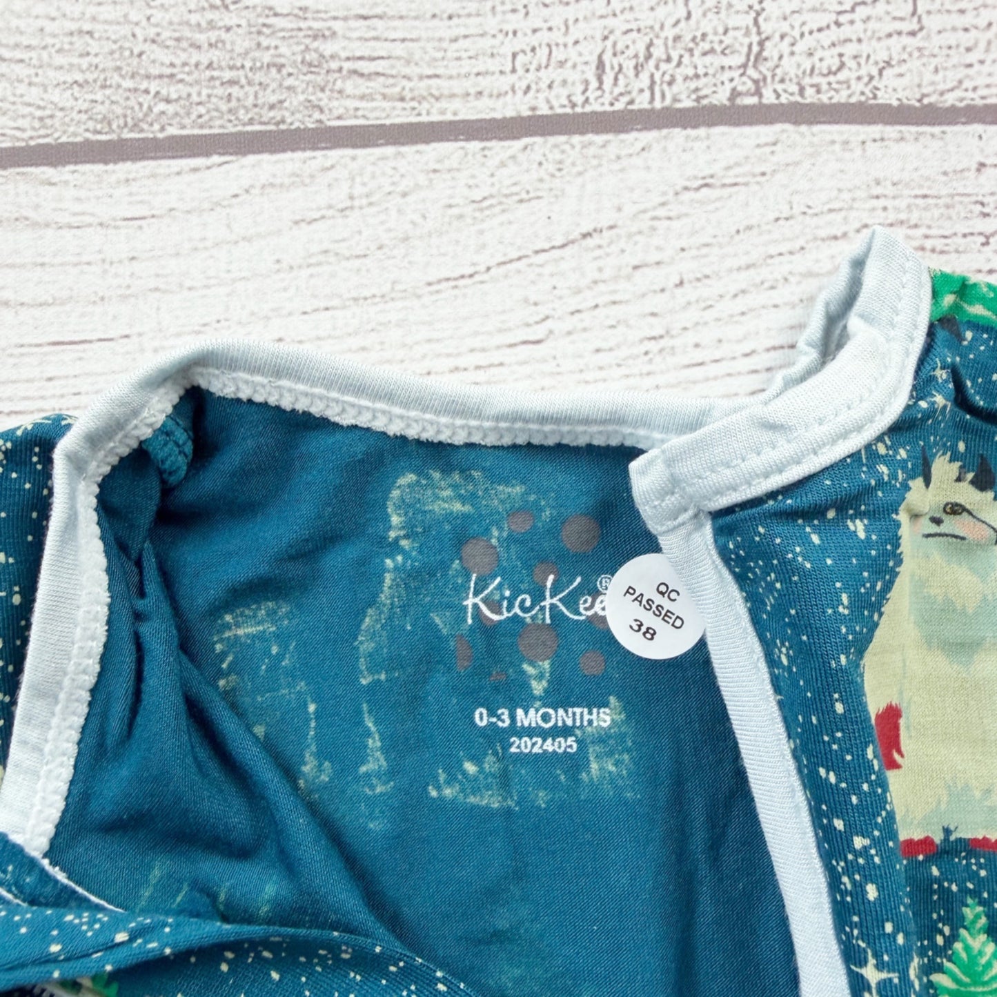 Kickee Pants Baby Footie Pajamas Winter Yeti Christmas Bamboo NWT 0-3 Months
