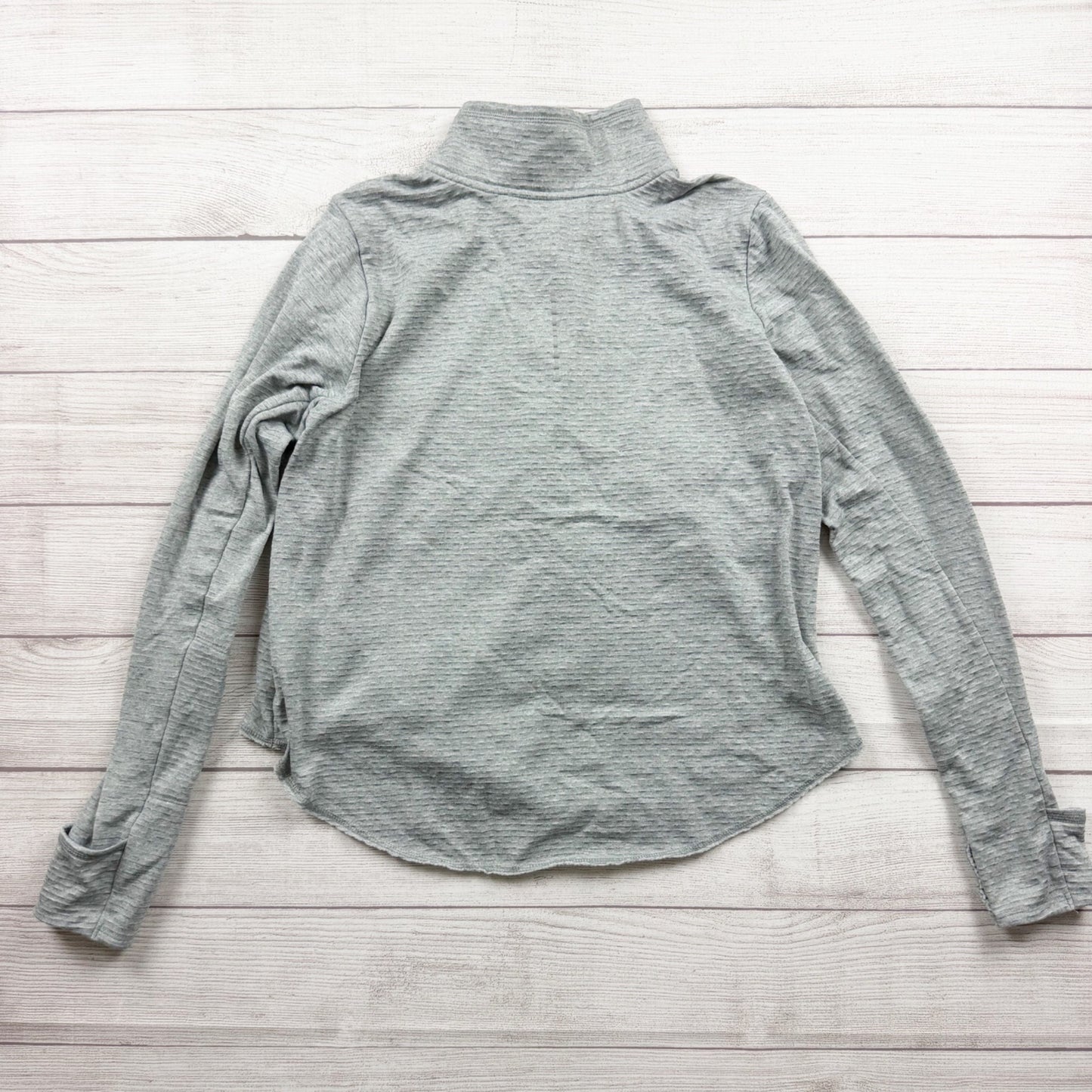 Nike Dri-Fit Running Pullover Gray 1/4 Zip Long Sleeve Lightweight Top L 12-14
