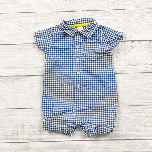 3-6M | Plaid Romper