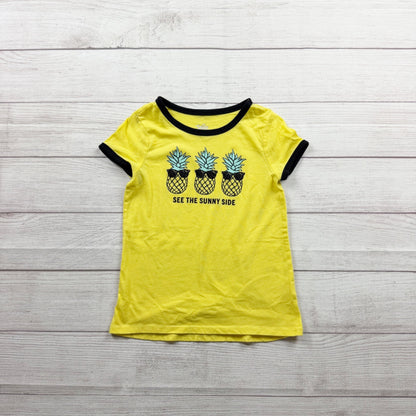 Justice Yellow "See The Sunny Side" Pineapple Graphic Girls T-Shirt 7