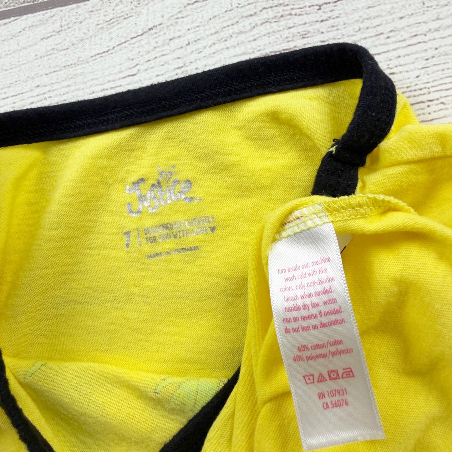 Justice Yellow "See The Sunny Side" Pineapple Graphic Girls T-Shirt 7