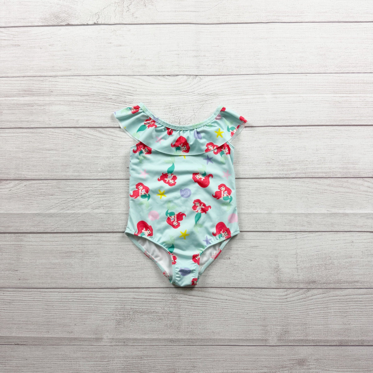 Disney Baby Ariel Little Mermaid Swimsuit Ruffle One Piece 18-24 Months