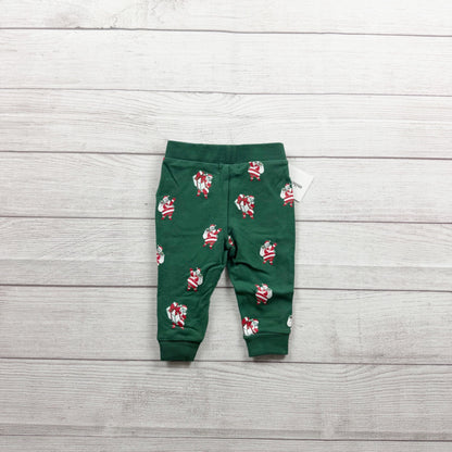 Miles The Label Infant Santa Jogger Pants Green Festive Christmas NWT 3-6 Months
