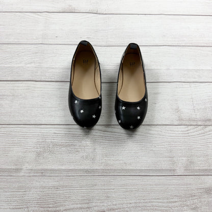 Gap Kids Girl Ballet Flats Black Silver Star Print Slip On Dress Shoes 1 Kid