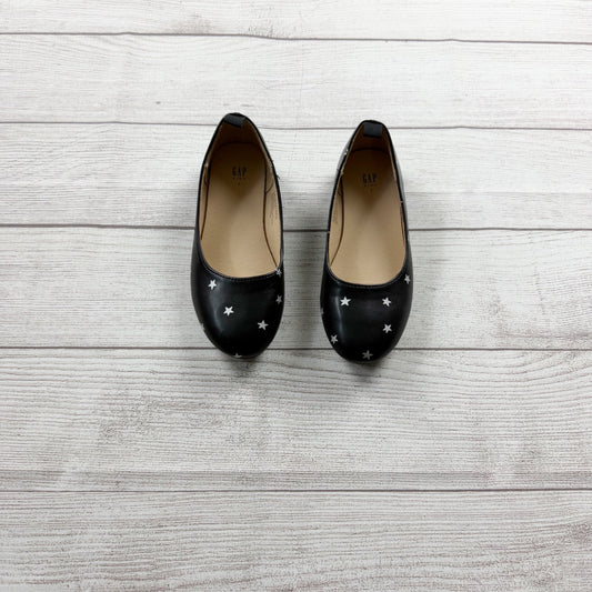 Gap Kids Girl Ballet Flats Black Silver Star Print Slip On Dress Shoes 1 Kid