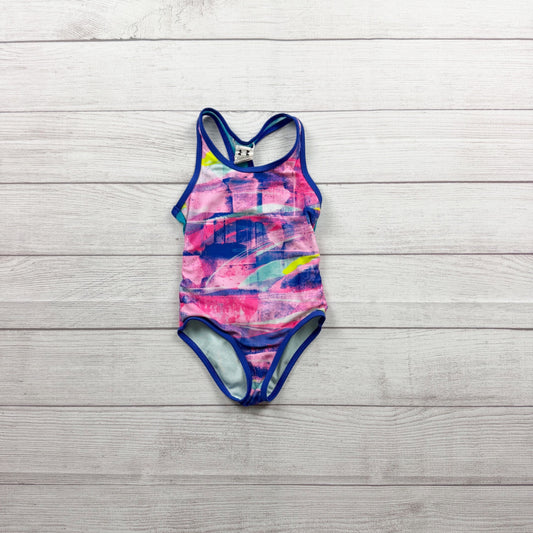 Under Armour Girls Swimsuit Multicolor Racerback Athletic Swimwear 3T
