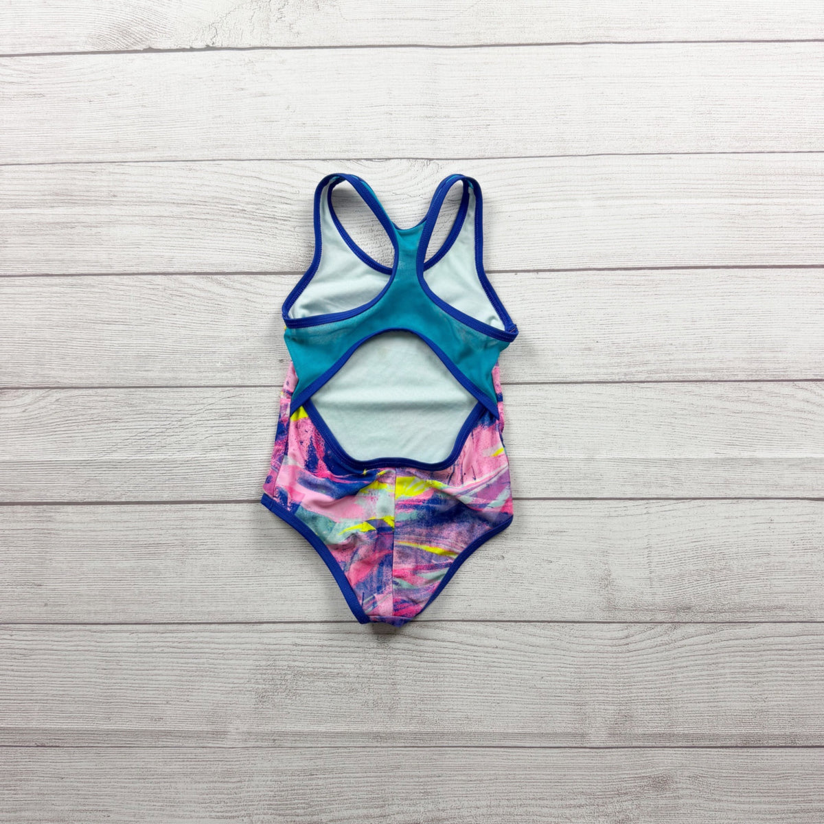 Under Armour Girls Swimsuit Multicolor Racerback Athletic Swimwear 3T