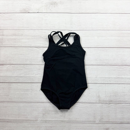 Arshiner Girls Black Strappy Back Dance Leotard 130 6-7