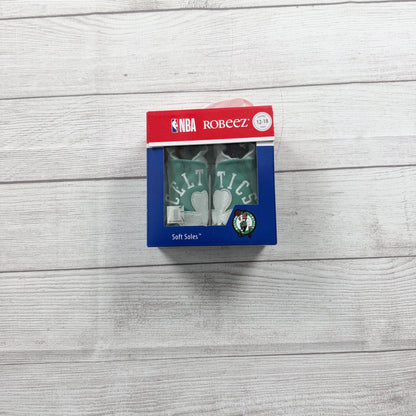 Robeez NBA Boston Celtics Baby Shoes Soft Soles Leather Slip On NIB 12-18 Months