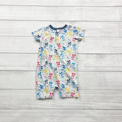 Disney Baby Mickey Mouse Romper Multicolor Print One Piece 18-24 Months