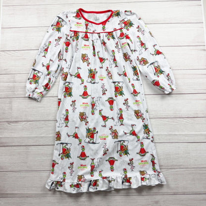 Dr. Seuss The Grinch Kids Christmas Nightgown Granny Long Sleeve 8