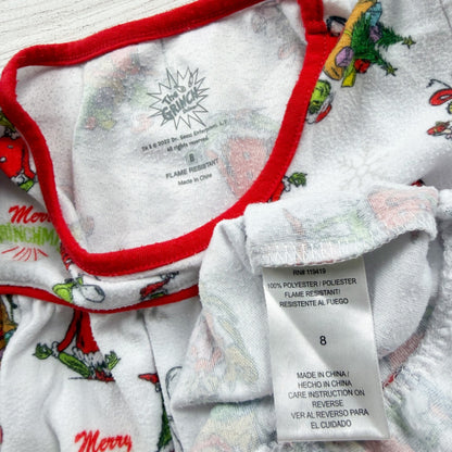 Dr. Seuss The Grinch Kids Christmas Nightgown Granny Long Sleeve 8