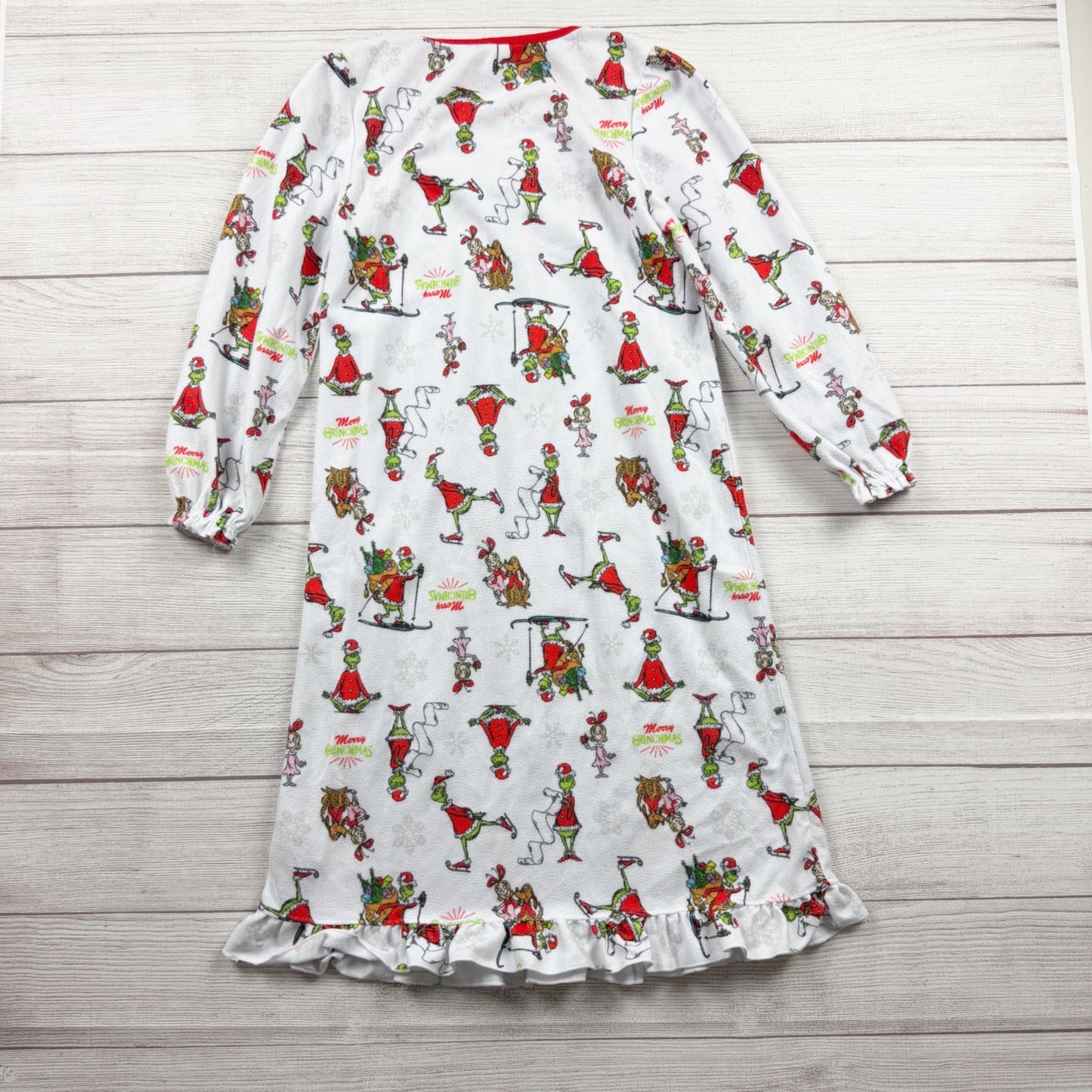 Dr. Seuss The Grinch Kids Christmas Nightgown Granny Long Sleeve 8