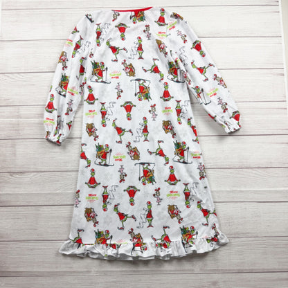 Dr. Seuss The Grinch Kids Christmas Nightgown Granny Long Sleeve 8