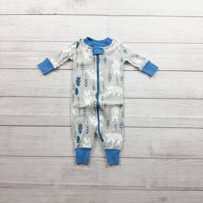 Moon And Back By Hanna Andersson Baby Sleeper Polar Bear Print 0-3 Months