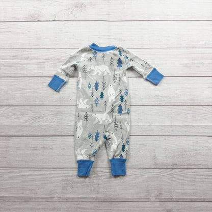 Moon And Back By Hanna Andersson Baby Sleeper Polar Bear Print 0-3 Months