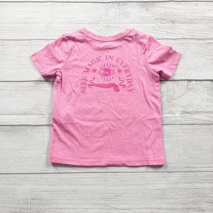 Cotton On Kids Seek Magic Pink Graphic Crewneck T-Shirt Short Sleeve 2T
