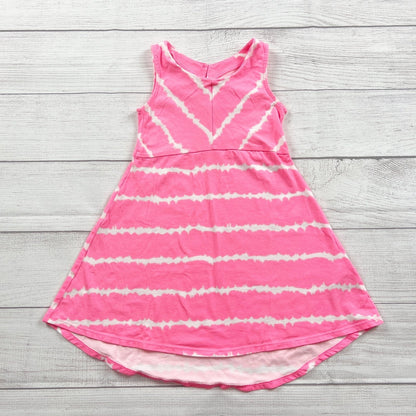 Carter’s Toddler Girl Dress Pink Tie Dye Stripe Sleeveless High Low Hem Knit 3T