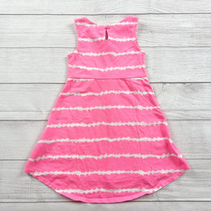 Carter’s Toddler Girl Dress Pink Tie Dye Stripe Sleeveless High Low Hem Knit 3T