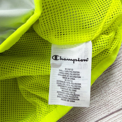Champion Hooded Windbreaker Jacket Navy Neon Mesh Lined NWT M 10-12