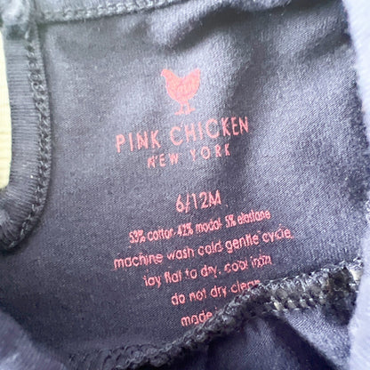 Pink Chicken Baby Girl Dress Embroidered Boho Folk Print Swing 6-12 Months